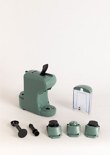 Create Potts Kapsel-Kaffeemaschine Nespresso Druck 19bar Grün