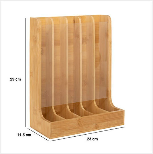 Wooden Bamboo Capsule Stand 11.5x29x23 cm 5five 190035