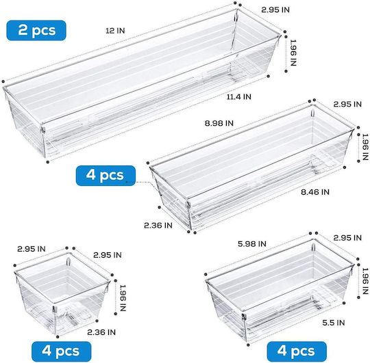 14-teiliges Set aus Acryl-Organisationshaltern Tanto