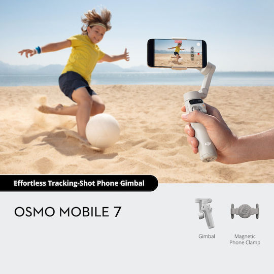 DJI Osmo Mobile 7 Phone Gimbal with 3 Axis Stabilization and 10 Operating Hours White
