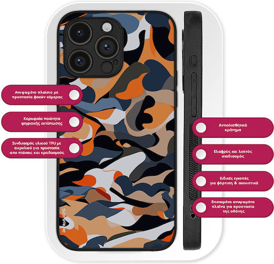 Sonique Camouflage Army Series Case for Xiaomi Poco F5 5G Orange