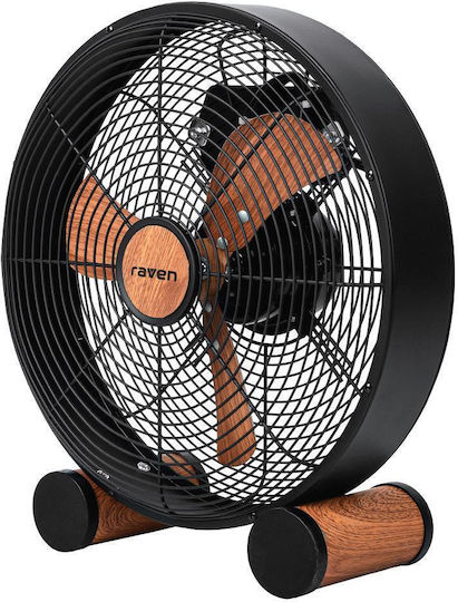 Raven Box Fan 30W Διαμέτρου 33.5cm με Τηλεχειριστήριο Μαύρο