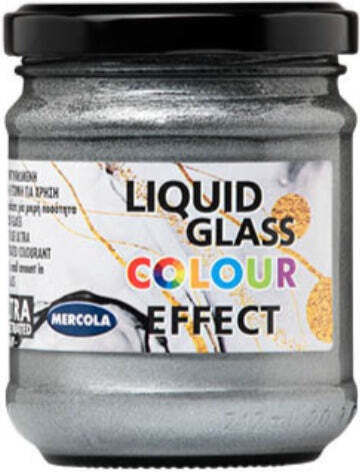Mercola Liquid Glass Effect Craft Pigment Silver for Liquid Glass Ασημί Μεταλλικό 30ml