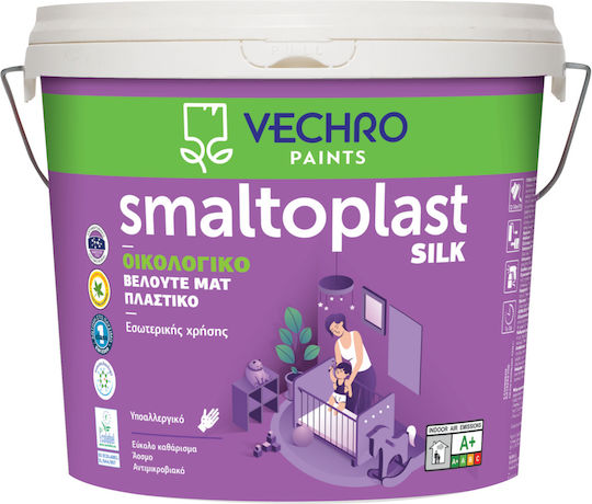 Vechro Smaltoplast Silk Plastic Ecological Paint for Interior Use White 3lt