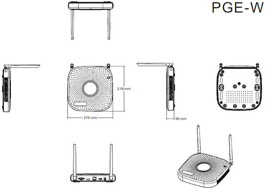 Longse Überwachungs-Videorekorder NVR WiFi 8 Kanäle mit Auflösung 4K NVR2108PGEW