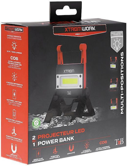 T'nB Proiector de lucru Baterie LED cu luminozitate până la 1000lm