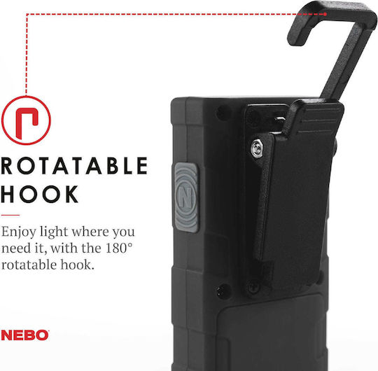 Nebo Battery Workshop Light LED Dual Function with Brightness up to 300lm Tino