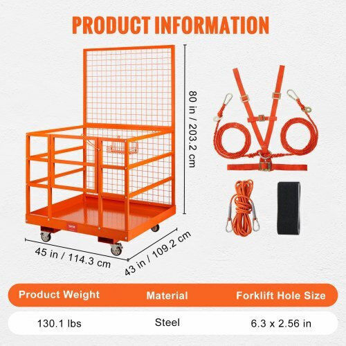 Platformă de Ridicare pentru Motostivuitor Vevor Max 635 Kg 4 Roți Oțel