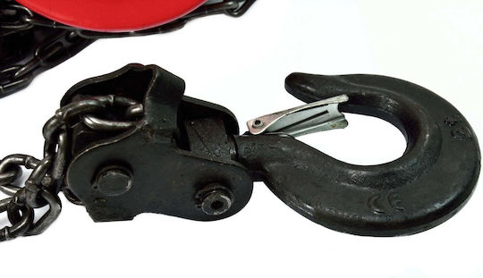 Geko Chain Hoist 2Τx2,5m for Weight Load up to 2t Red