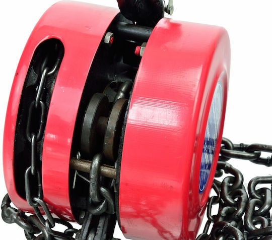 Geko Chain Hoist 3ΤX2,5m for Weight Load up to 3t Red