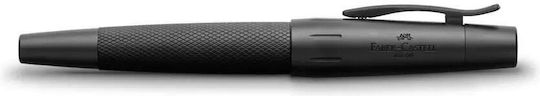 Faber-Castell E-motion Pure Fountain Pen Medium Black Aluminum with Black Ink