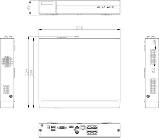 Hikvision Înregistrare video DVR 4 canale DVR-4CH-5MP