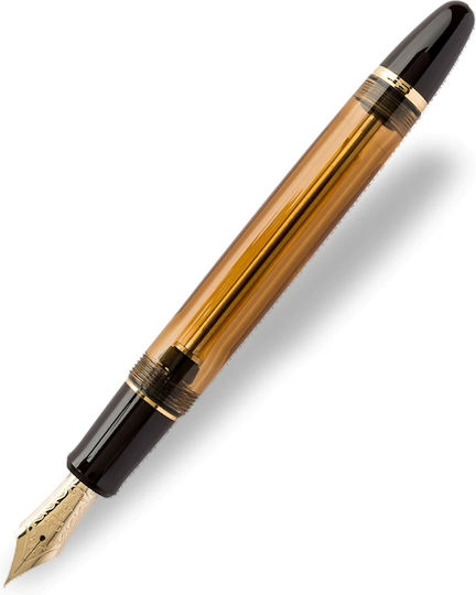 Pilot Custom Πένα Γραφής Fine Καφέ με Μαύρο Μελάνι