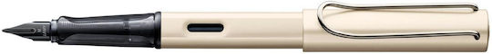 Lamy Πένα Γραφής Medium Μπεζ από Αλουμίνιο με Μπλε Μελάνι