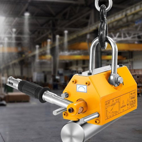 Troliu Magnetic Vevor 1000 Kg Factor de Siguranță 2.5 Dimensiuni Bază 256 X 133 X 139 Mm