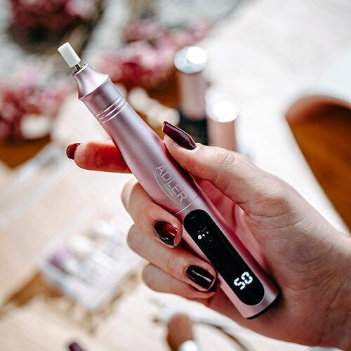 Adler Nagelfräser Batterie 11W Rosa mit 13500 Umdrehungen pro Minute