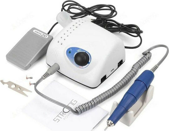 Saeshin Τροχός Νυχιών Ρεύματος 65W Λευκός 35000 Στροφών με Πεντάλ