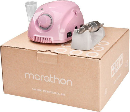 Saeyang 3 Champion Nail Drill Power 45W Pink with Pedal with 35000 Rotations per Minute