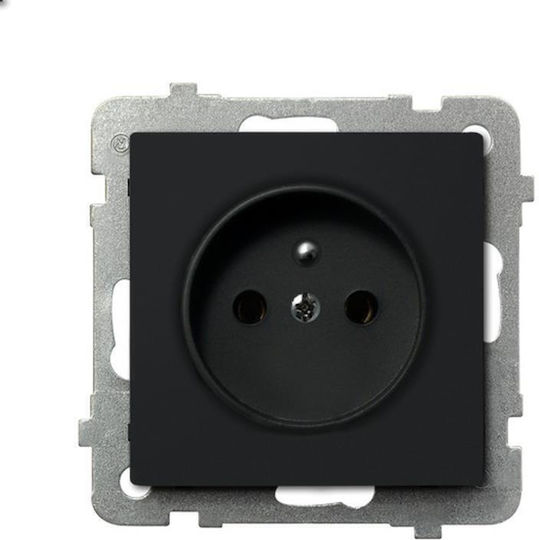 Ospel Sonata Single Walled Power Socket Black