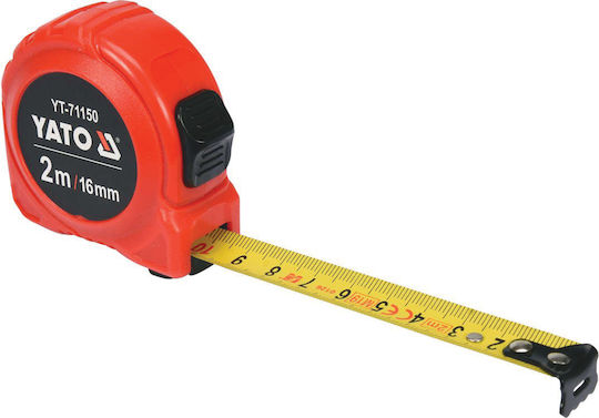 Yato Μετροταινία με Αυτόματη Επαναφορά 16mm x 2m