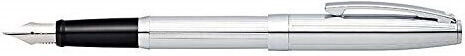Sheaffer Sagaris Chrome Writing Pen Medium Silver with Blue Ink