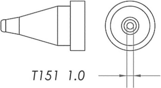 ATTEN Μύτη Κολλητηρίου Σταθμού Αποκόλλησης 1.0mm T151-1.0