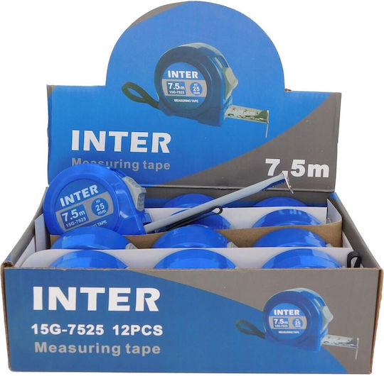 Inter Tape Measure with Auto-Rewind 25mm x 7.5m M11G7525