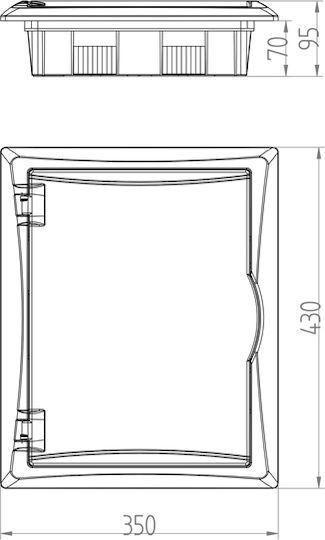 Eurolamp Walled 12-Elements Fuse Box with 2 Rows