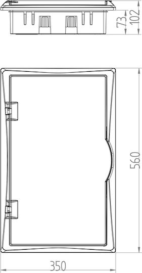Eurolamp Tablou electric Încastrat, 3 Rânduri, 12 Elemente