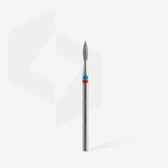 Staleks Pro Diamond Nail Drill Bit Duo Flame Red Blue Ø 2.1mm 8mm