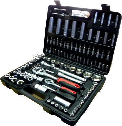 Geko L-Tech Set de chei tubulare și clichet 1\2" & 1\4" 108buc