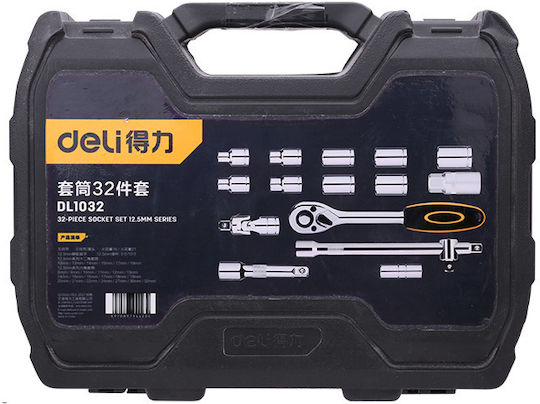 Deli Set Ratchet 1\2" 32pcs