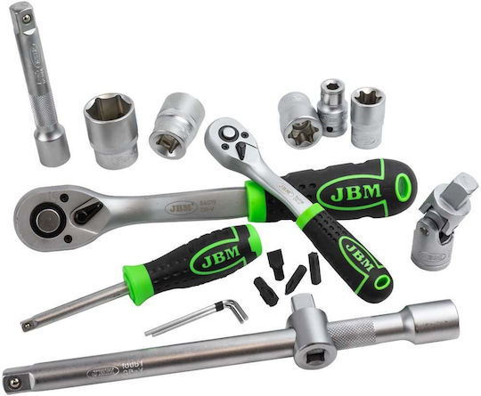 JBM Ratschen- & Steckschlüssel-Sets 1\2" & 1\4" 108Stück