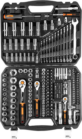 Neo Tools Καστάνια με Καρυδάκια 1\2" & 1\4" & 3\8" 219τμχ