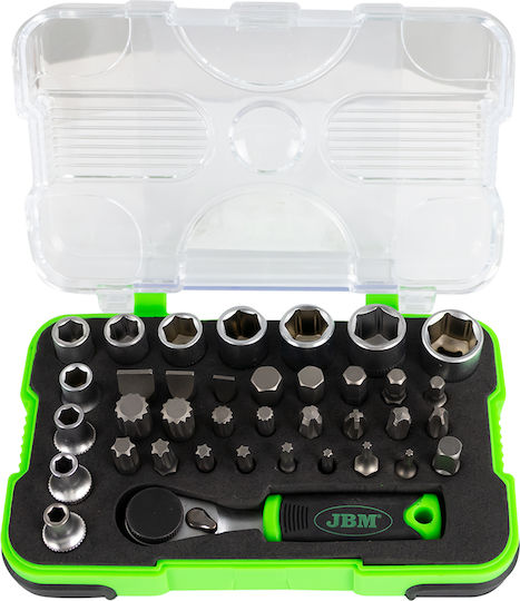 JBM Ratschen- und Steckschlüssel-Set 1/4" 37 Stück