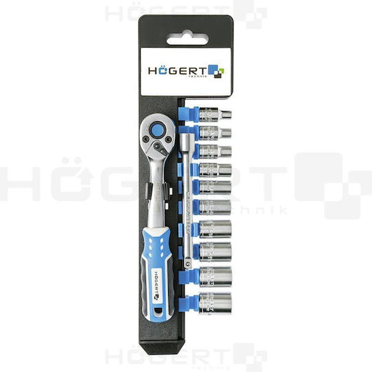Högert Technik Ратчетни и гнездови гарнитури 1\4" 11бр