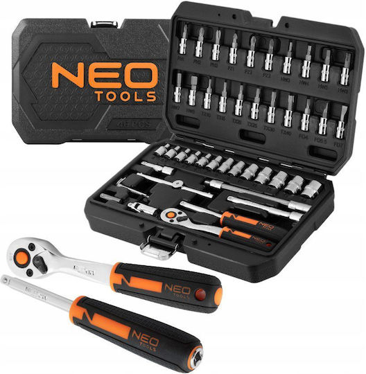 Neo Tools Καστάνια με Καρυδάκια 1\4" 46τμχ