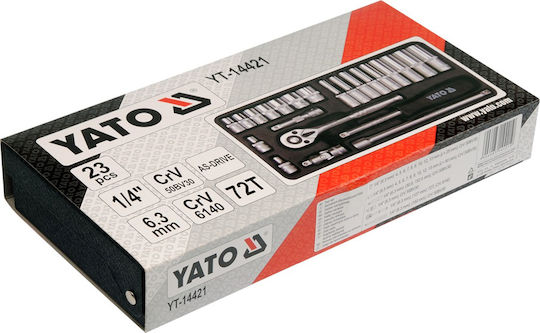 Yato Καστάνια με Καρυδάκια 1\4" 23τμχ