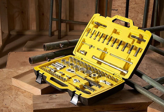 Stanley Ratschen- & Steckschlüssel-Sets 1\2" & 1\4" 81Stück