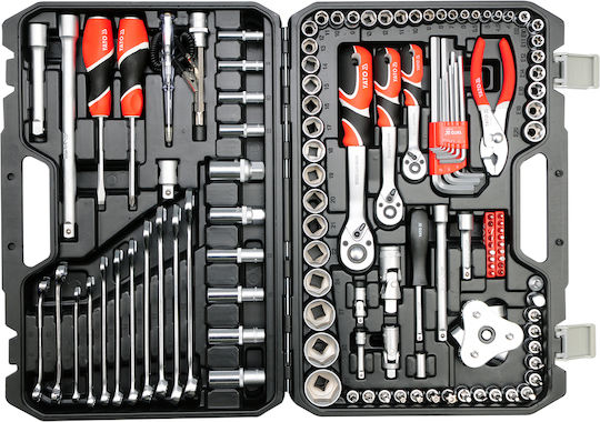Yato Set de chei tubulare și clichet 1\2" & 1\4" & 3\8" 126buc