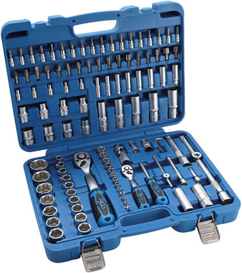 BGS Technic Ratschen- und Steckschlüssel-Set 1/2" & 1/4" 108 Stück