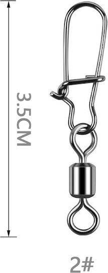 Tpster Στριφταρι Ψαρεματος 2# 3.5cm 12pcs 37540