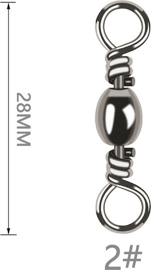 Tpster Στριφταρι Ψαρεματος 2# 2.8cm 10pcs 37544