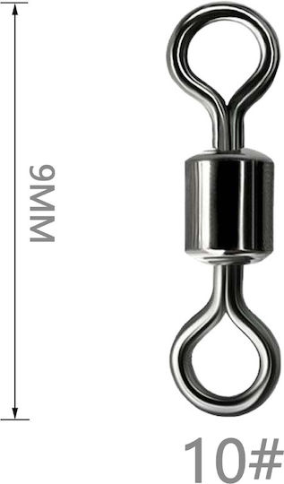 Tpster Στριφταρι Ψαρεματος 10# 9mm 12pcs 37549