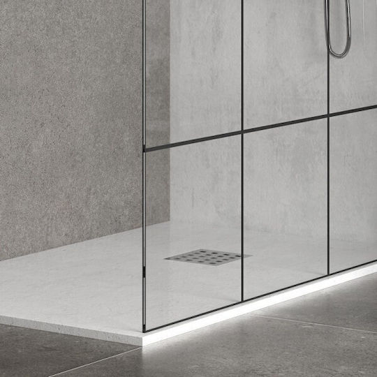 Karag Shower Screen for Shower 40x200cm Serigrafato