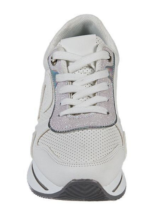 Damen Flatforms Sneakers Weiß