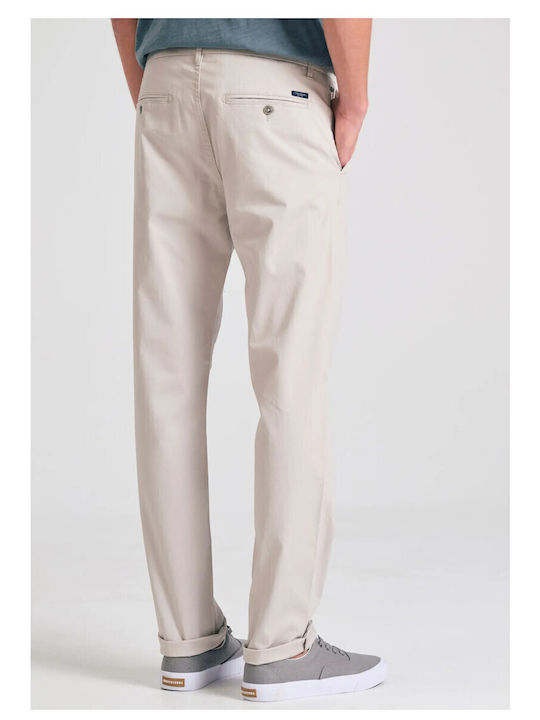 Trousers Chino Elastic in Regular Fit Grey Pagou