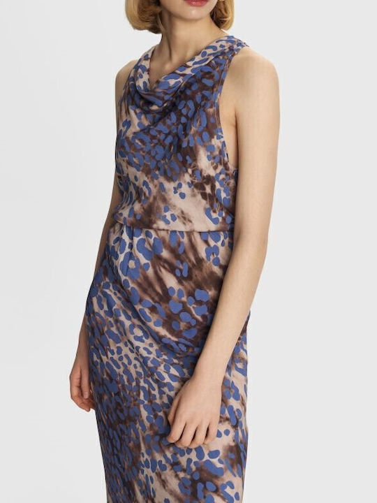 Γυναικείο Crop Top Ντραπέ Αμάνικο Animal Print Multicolor