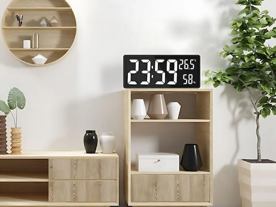 Verk Group Tischuhr Digital LED Mit Wecker Schwarze