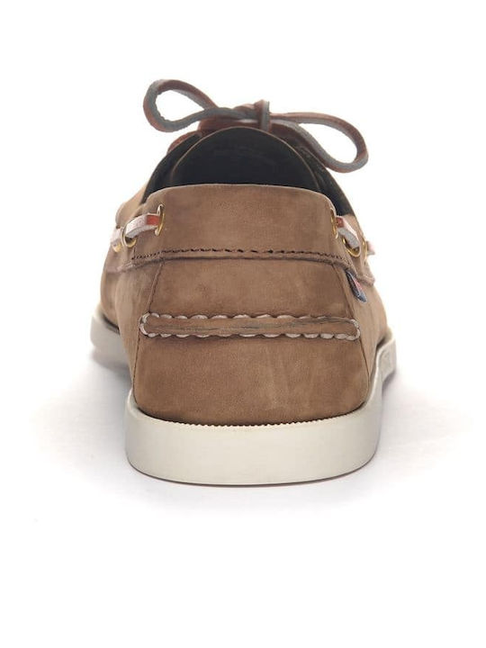 Docksides Portland Men's Leather Boat Shoes Brown